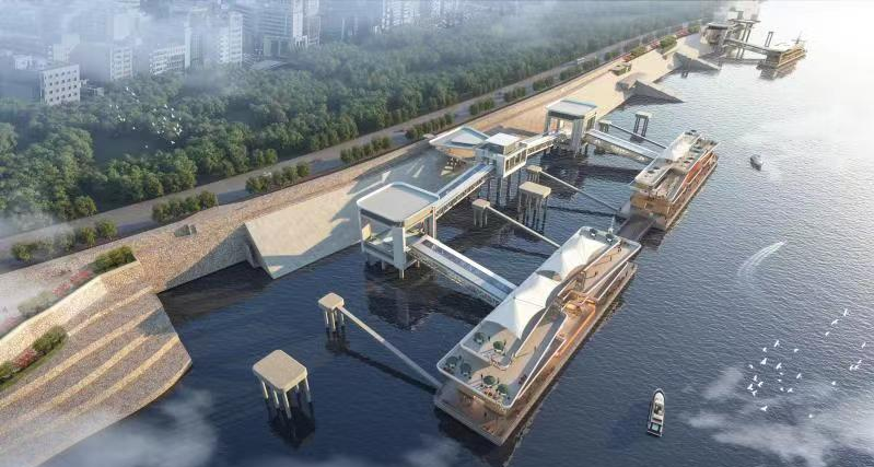 中华路客运码头主体工程通过交工验收