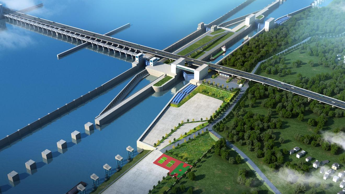 赣江龙头山枢纽二线船闸工程开工