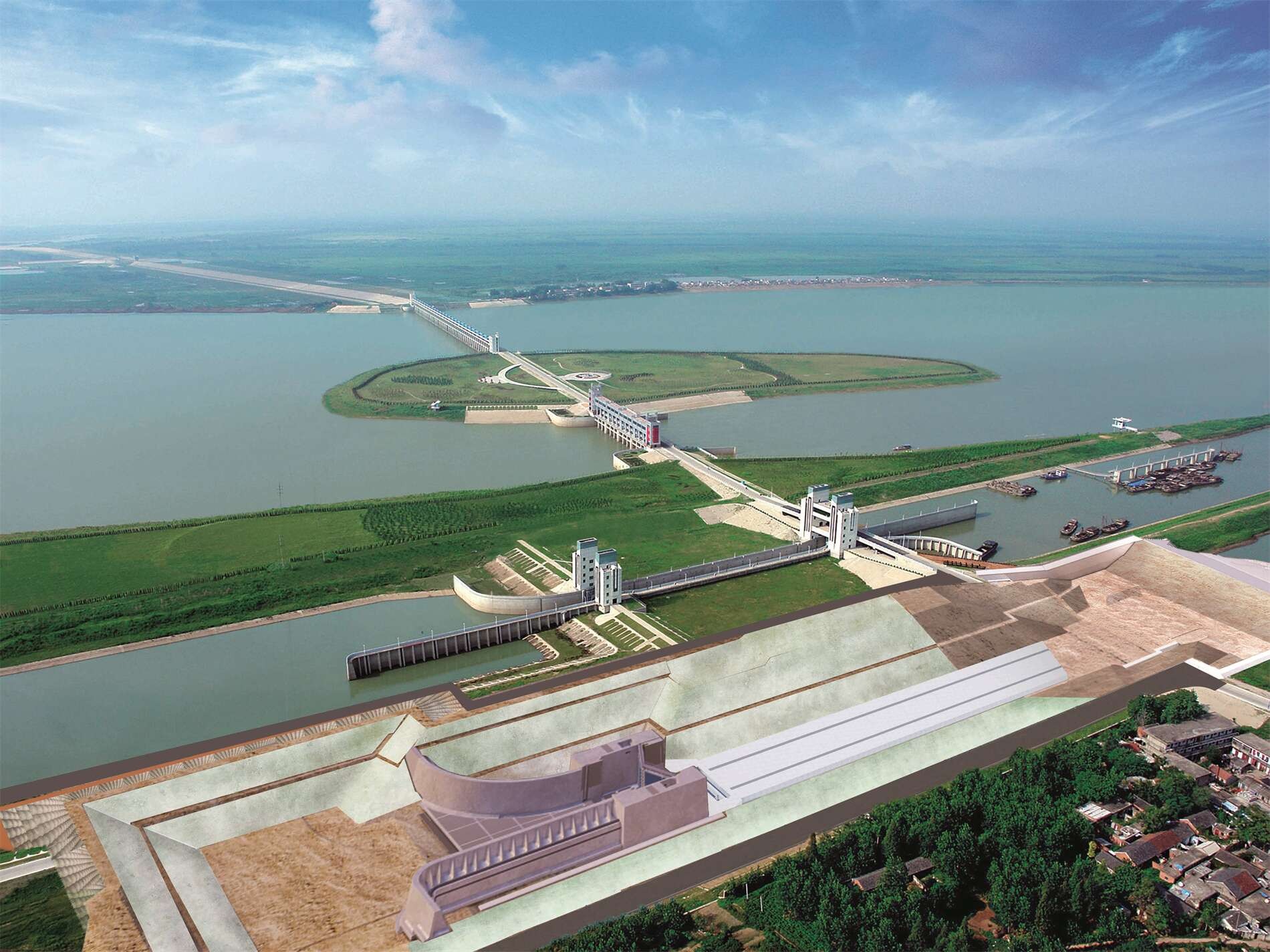 淮河航道临淮岗复线船闸工程