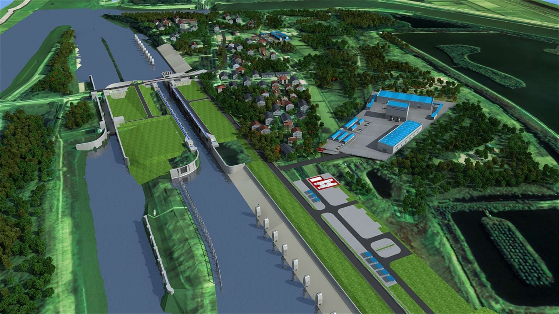 淮河航道临淮岗复线船闸工程