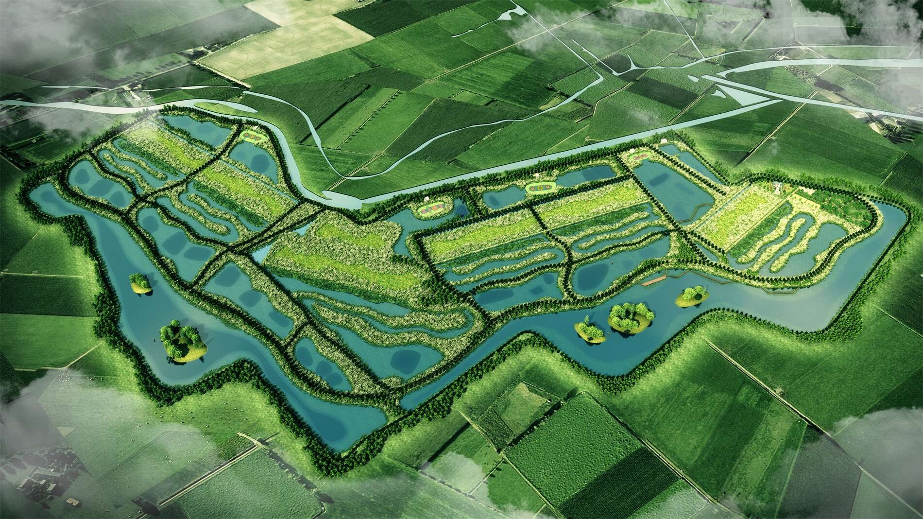 孝义河河口湿地水质净化工程